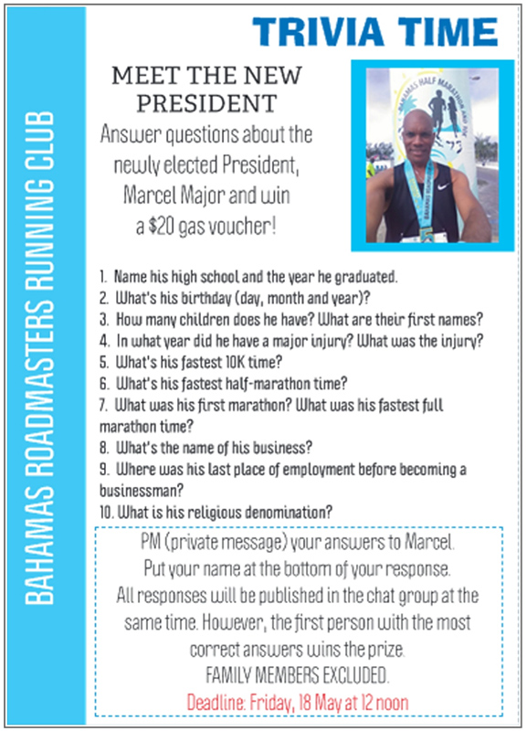 Bahamas Roadmasters Trivia Contest